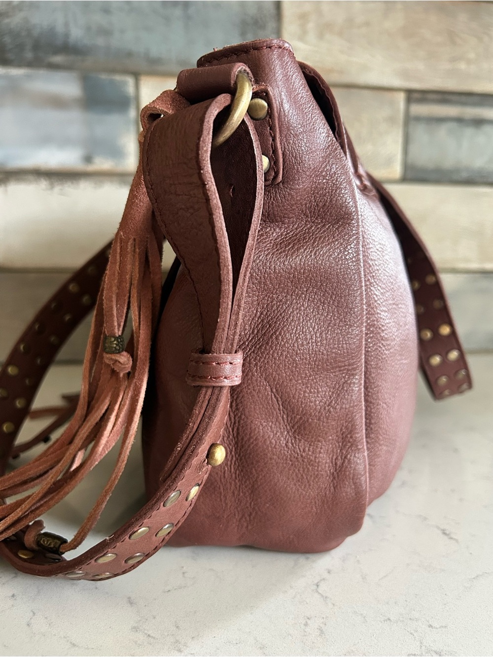 WE THE FREE Studded Messenger Bag Tote in Cinnamon - Picture 10 of 16